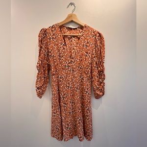 Zara Pink Floral Dress XS